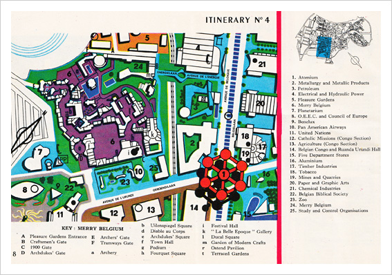 Brussels World Exhibition – Official Plan 1958